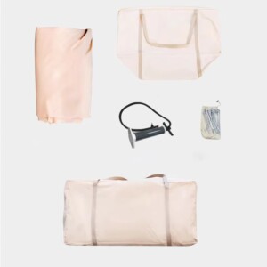 Duży namiot kempingowy pompowany 8-osób festiwalowy +daszek 12m2 400x300cm - miniatura 3