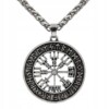 Naszyjnik kompas wikingów vegvísir nordycki 133 - miniatura 1