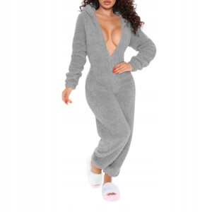 Piżama damska prezent na walentynki dla dziewczyny z klapką pluszowa s - miniatura 10