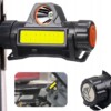 Latarka czołowa czołówka led usb akumulator mocna xpe cob wodoszczelna - miniatura 6