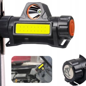 Latarka czołowa czołówka led usb akumulator mocna xpe cob wodoszczelna - miniatura 6