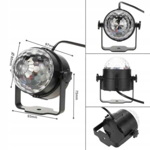 Kula dyskotekowa projektor led disco rgb imprezowy - miniatura 5