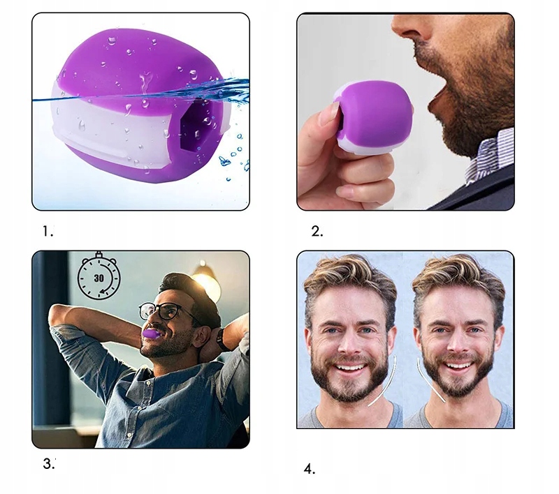 Przyrząd do ćwiczenia żuchwy jawline trener szczęki twarzy lifting średni - zdjęcie 3
