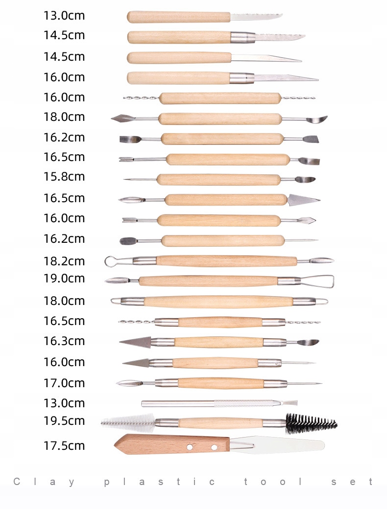 Zestaw narzędzi rzeźbiarskich glina gips 42szt xxl - obrazek 4
