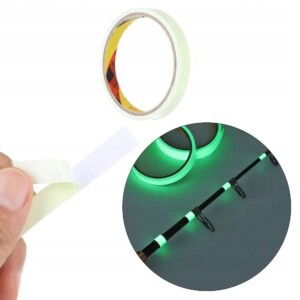 Taśma do wędki świecąca w ciemności mocna wskaźnik brań 1m na nocne połowy - miniatura 2