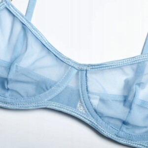 Komplet bielizny damskiej stanik choker pasy uda brzuch string czerwony m - miniatura 4