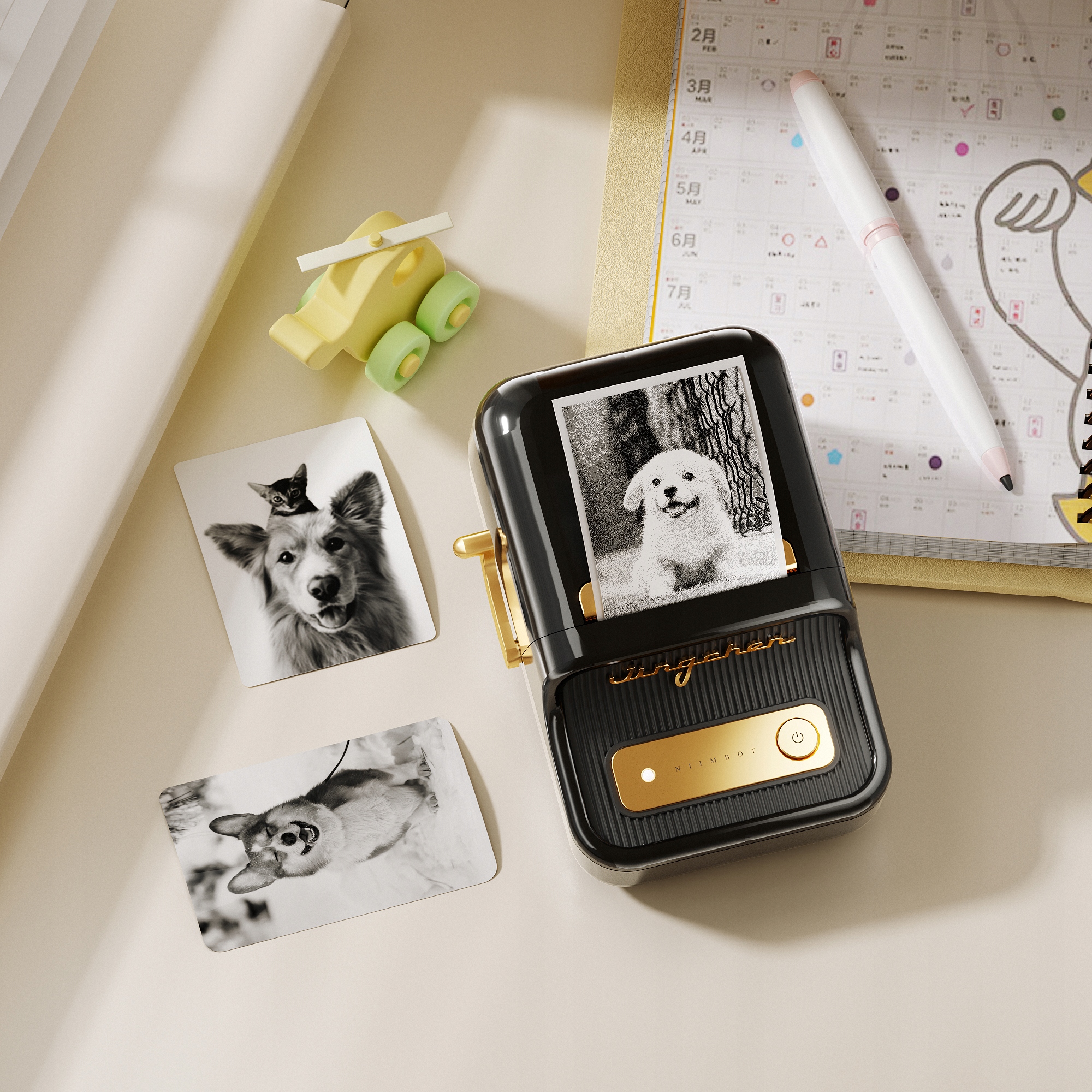 Niimbot drukarka termiczna naklejki bluetooth b21pro czarna 300dpi 2 kolory - zdjęcie 7