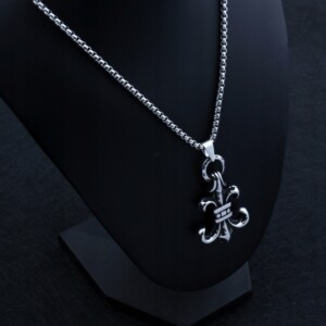 Naszyjnik srebrny stal łańcuszek 316l harcerz 334 - miniatura 6