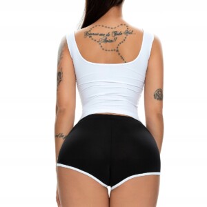 Szorty damskie sportowe wygodne spodenki czarne xl - miniatura 7