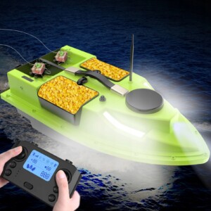 Łodź zanętowa wędkarska gps 600m 2silniki 4komory led auto powrót pilot 2kg - miniatura 8