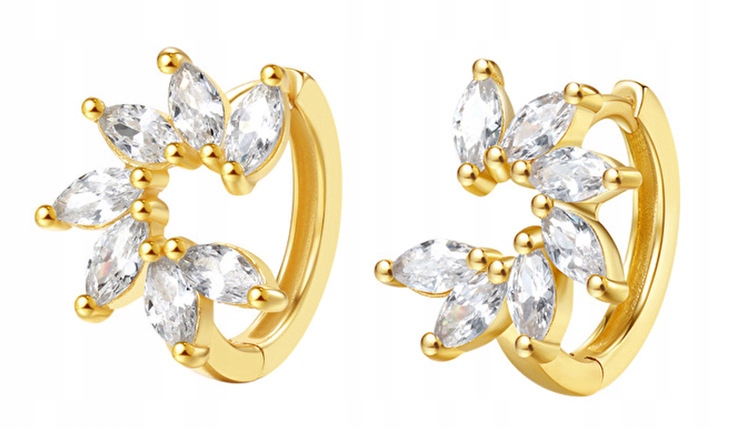 Kolczyki miedziane modne klasyczne k15 złote