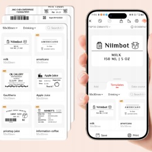 Niimbot drukarka termiczna naklejki bluetooth b21 pro kremowa 300dpi - miniatura 7