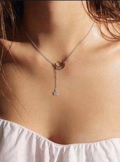 Naszyjnik choker celebrytka długa boho srebrny 52