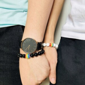 Opaska tęczowa tęcza lgbt bransoletka unisex 100 - miniatura 6