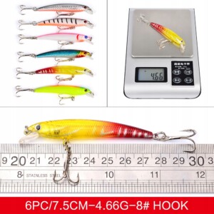 Zestaw woblerów na szczupaka sandacz okoń przynęty 43szt 4-8g 4.5-10cm - miniatura 2