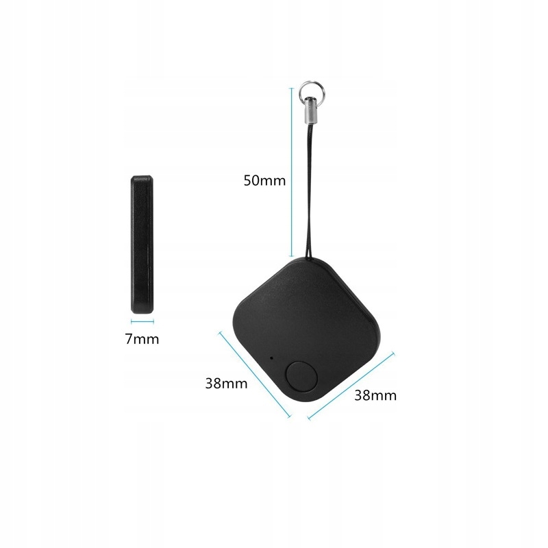 Lokalizator bluetooth kluczy dziecka przedmiotów telefon ios android czarny - obrazek 3
