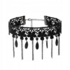 Choker koronkowy haft czarny naszyjnik gothic ch08 - miniatura 1