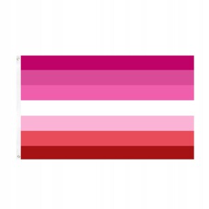 Flaga tęczowa lgbt duża 90x150cm lesbijki f5 - miniatura 2