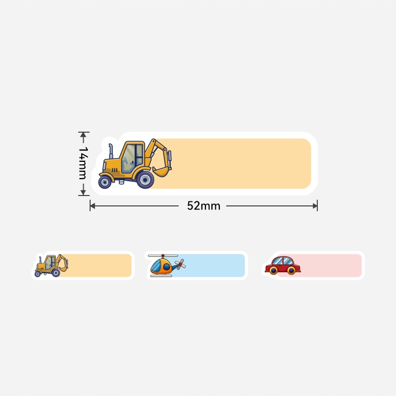 Niimbot etykiety naklejki 14*52mm 125szt pojazdy - zdjęcie 2