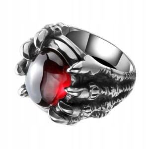 Pierścień sygnet kamień gotycki mroczny 394 - miniatura 1