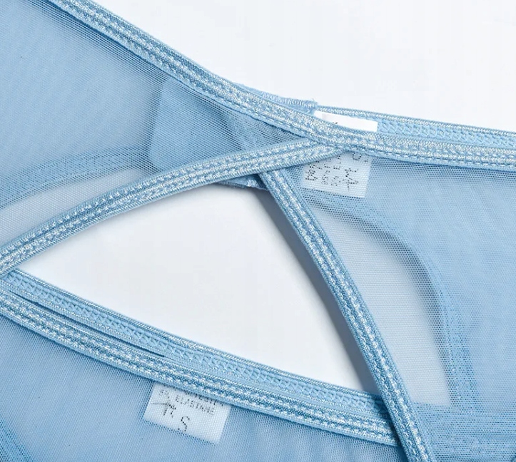 Komplet bielizny damskiej stanik choker pasy uda brzuch string czerwony m - zdjęcie 5