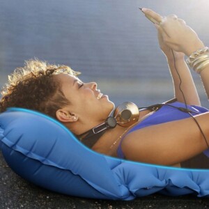 Materac kempingowy mata namiot łożko pompka turystyczny dwuosobowy zwijany - miniatura 7