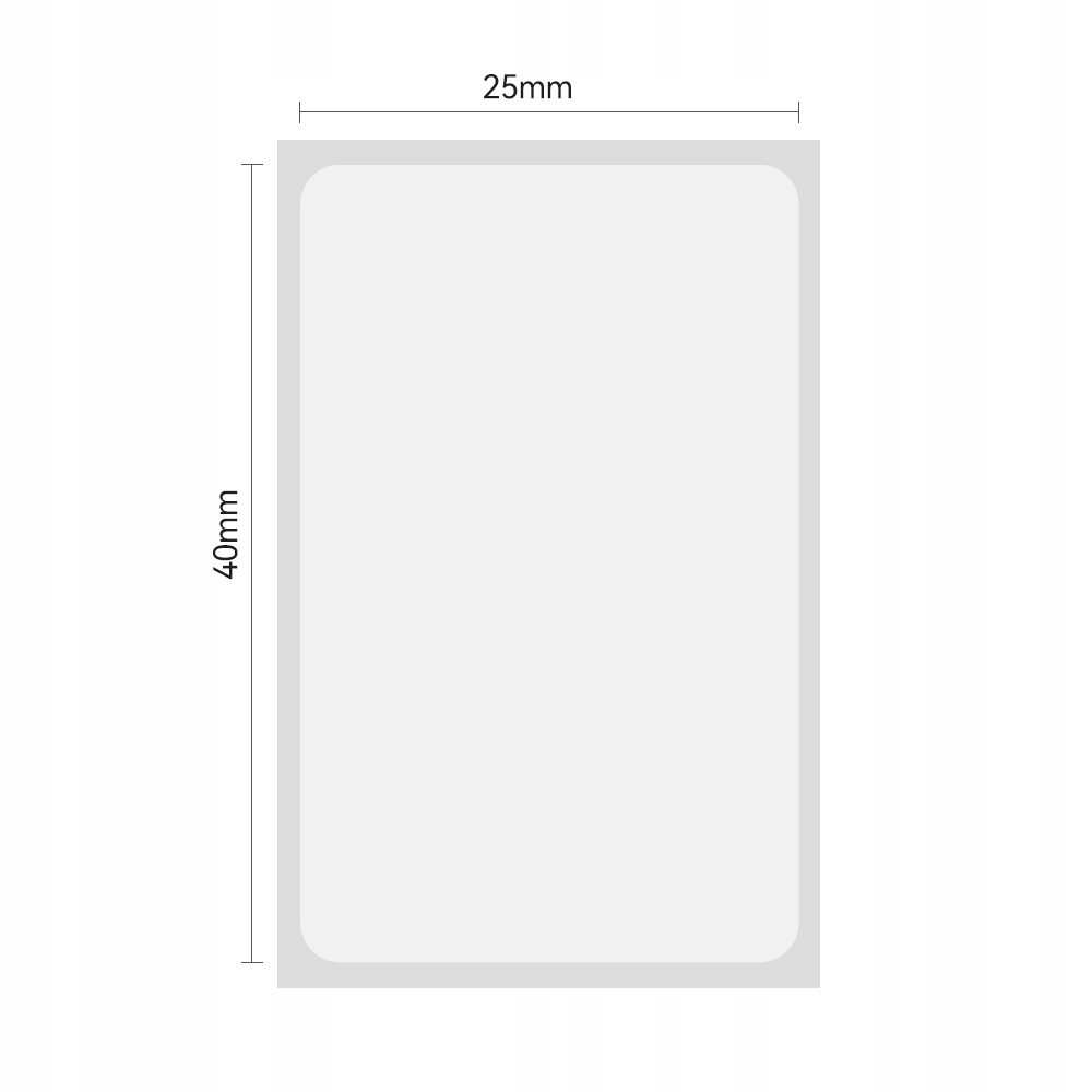 Niimbot etykiety naklejki przezroczyste 25x40mm 160szt do d101 oryginalne - obrazek 2