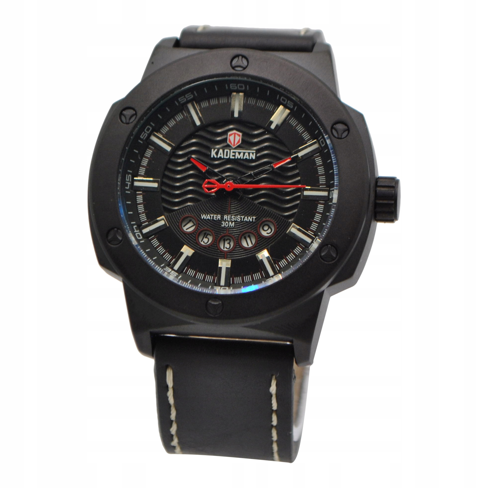 Zegarek męski kademan elegancki datownik wr50 w1 - zdjęcie 2