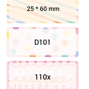 Niimbot etykiety naklejki d101 25*60mm 110x kolor - miniatura 1
