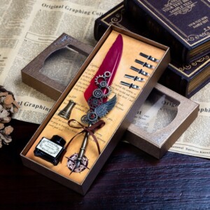 Zestaw do kaligrafii pióro uchwyt stalówki retro - miniatura 2