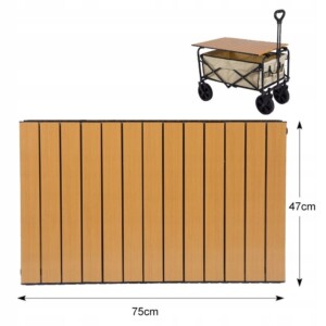 Wózek terenowy plażowy turystyczny zakupy transportowy 120kg ze stołem 70cm - miniatura 3