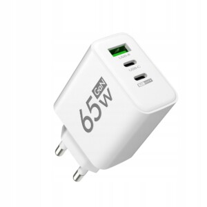 Ładowarka sieciowa gan 65w telefonu tableta 1xusb-a qc3.0, 2xusb-c pd33w - miniatura 1