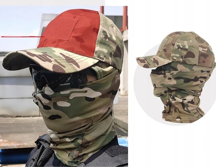 Czapka z daszkiem kominiarka wojskowa moro maska militarna asg uniwersalna - obrazek 3
