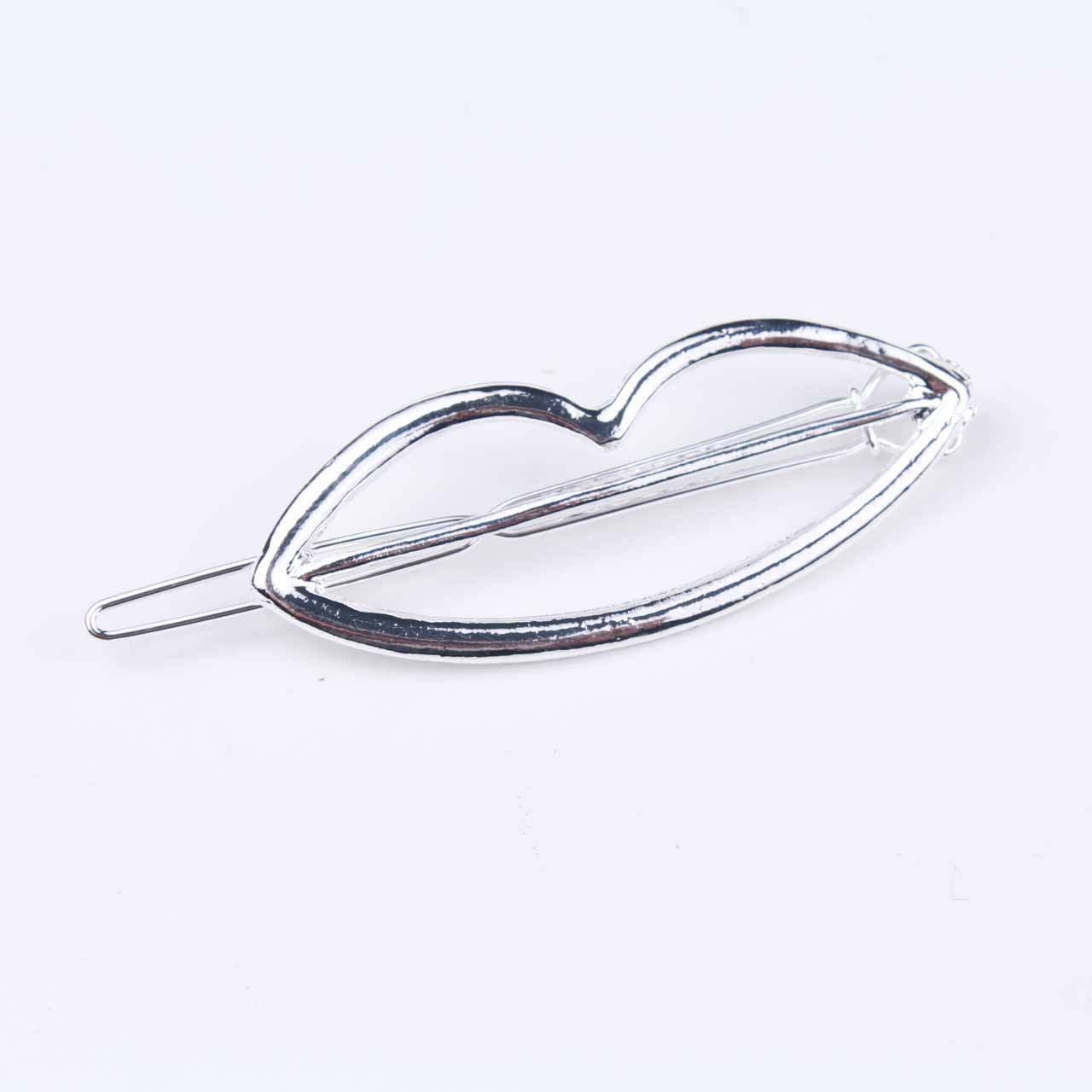 Spinka do włosow metalowa srebrna stal piękna z01 - obrazek 4