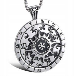 Naszyjnik srebrny łańcuch zodiak gwiazdozbiór 365 - miniatura 1