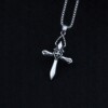 Naszyjnik srebrny stal krzyżyk krzyż modlitwa 368 - miniatura 6