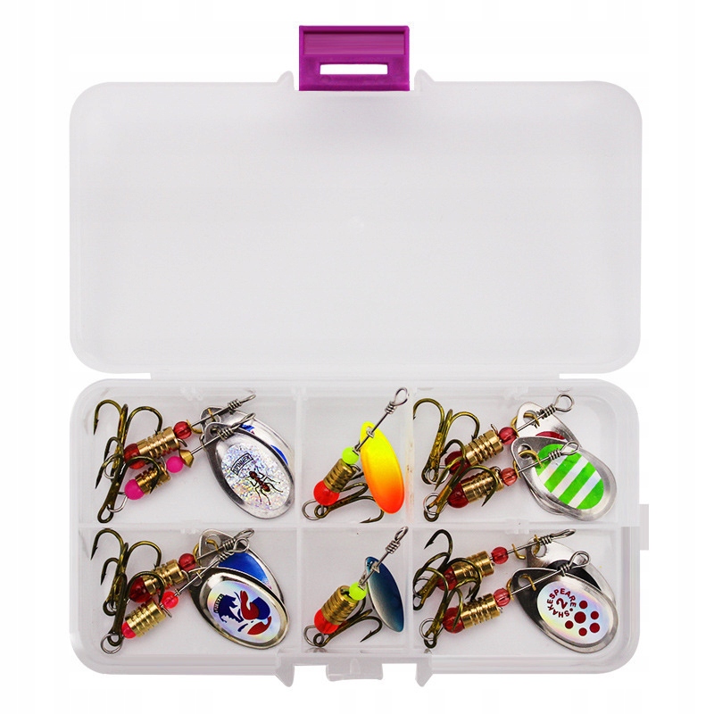 Zestaw 10 sztuk błystki blacha szczupak sandacz 2.5-4.5g +pudełko organizer - zdjęcie 6