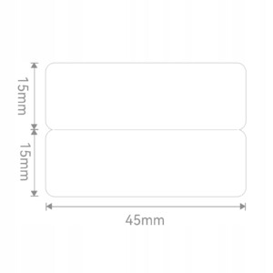 Niimbot etykiety naklejki oryginalne 45x15mm 460szt białe do serii b - miniatura 2