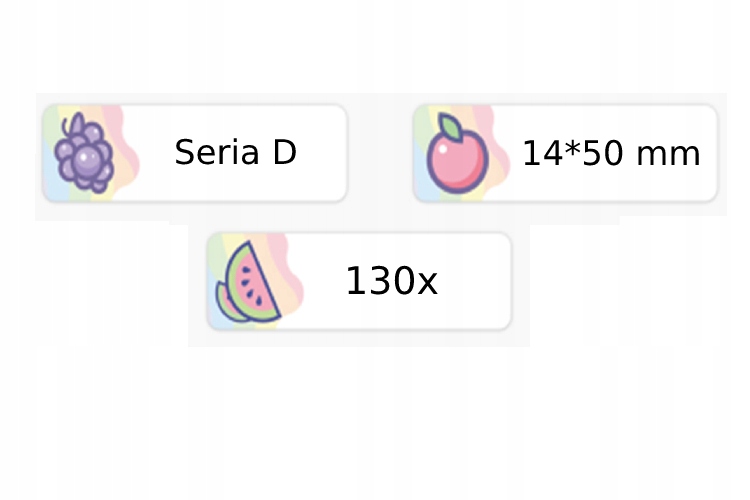 Niimbot etykiety naklejki seria d 14*50mm owoce1