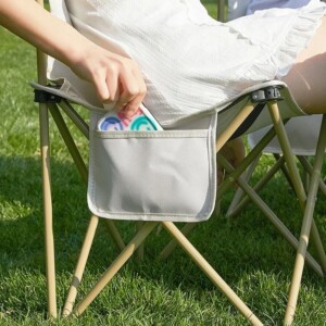Krzesło ogrodowe kempingowe wędkarskie turystyczne plażowe składane torba - miniatura 3