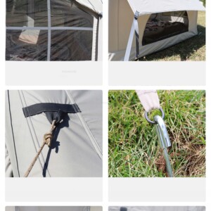 Duży namiot kempingowy pompowany 4 osobowy dmuchany pompka 6.4m2 320x200cm - miniatura 16