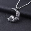 Naszyjnik srebrny łańcuszek księżyc czaszka 352 - miniatura 8