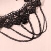 Choker koronkowy haft czarny naszyjnik gothic ch02 - miniatura 6