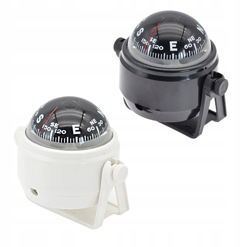 Busola kompas nawigacja morska obrotowy światło led do żaglówki czarna - obrazek 3
