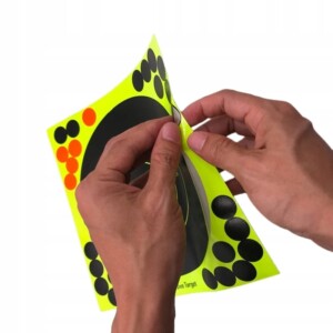 Tarcze strzeleckie rozpryskowe samoprzylepne splatter zaklejki 20.3cm 50szt - miniatura 2