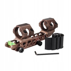 Montaż do lunety 25.4mm/30mm jednoczęściowy picatinny 20mm poziomica brown - miniatura 5