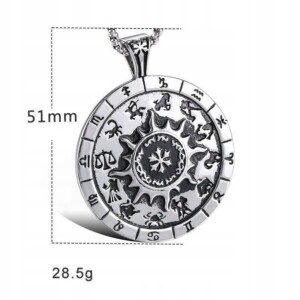 Naszyjnik srebrny łańcuch zodiak gwiazdozbiór 365 - miniatura 2