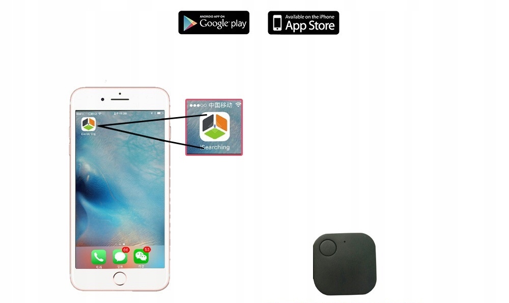 Lokalizator bluetooth kluczy dziecka przedmiotów telefon ios android czarny - obrazek 7
