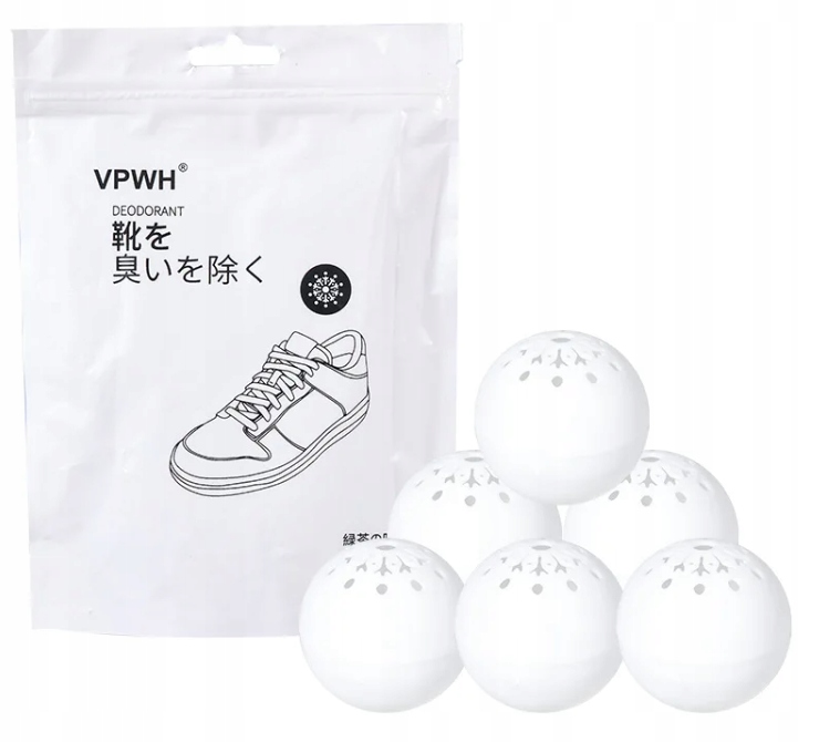 Odświeżające kulki do butów szafy zapachowe zielonej herbaty obuwia 6 sztuk - zdjęcie 7