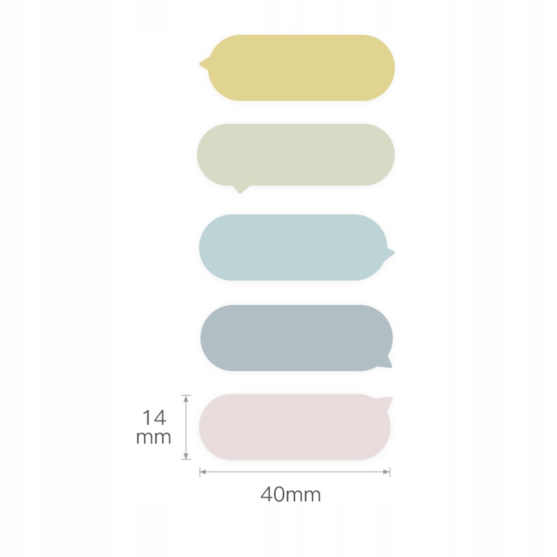 Niimbot naklejki seria d 14*40 160x kolorowe dymki - obrazek 2